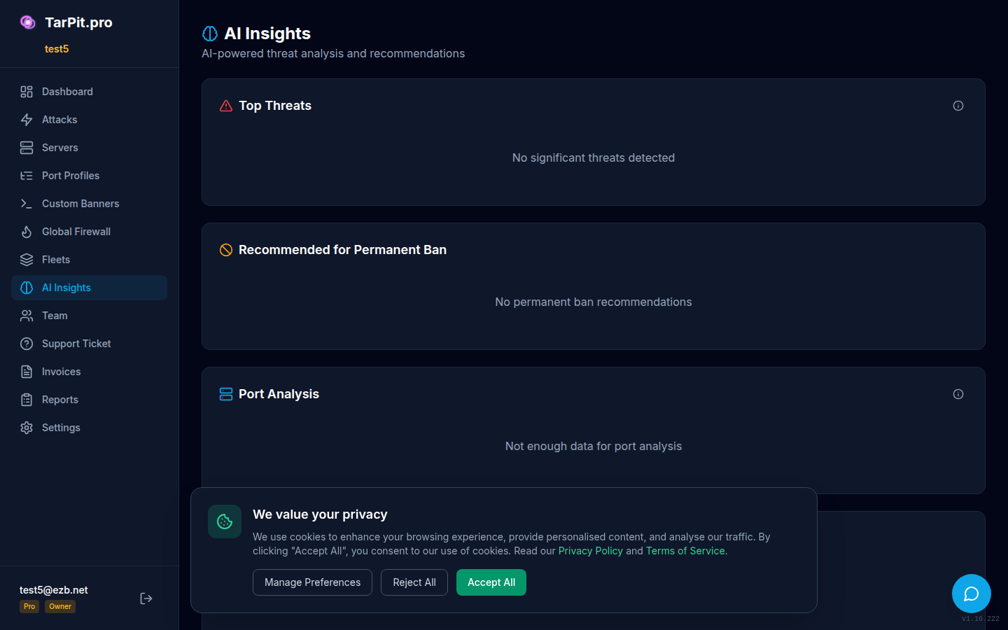 AI Insights page